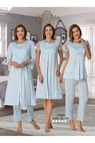 Effort Pijama Pregnant Maternity Nightgown Pajamas Set Full Set with Morning Dress Elegant Maternity Set Effortt