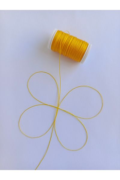 Eskişehir hobi sanat 40 Meters Pastel Yellow Color 0.4 mm Rosary Rope
