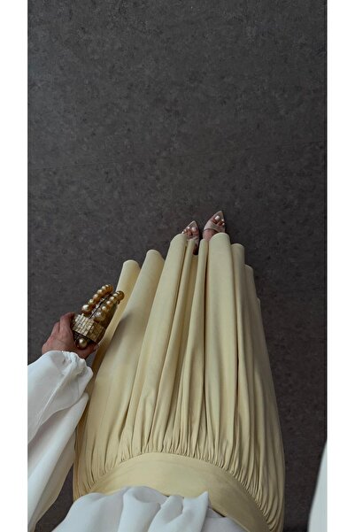 HAZELANNA Fusta Premium Maxi Galbenă