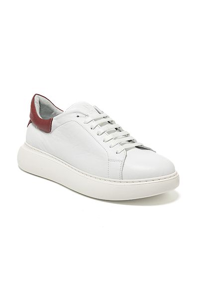 John May Men's Sneaker (Daily) Rc-25Y-058-R1960 John May White-Claret Red