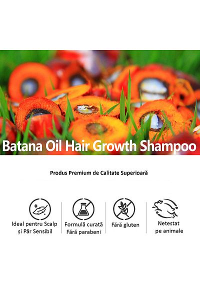 NOVA KISS Shampoo with Batana Oil for Hair Growth Infused with Biotin, Rosemary, NOVA KISS®, 300 ml