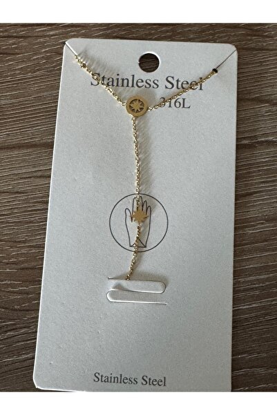 misstakıjewerly Steel Gold Color Round Model Starred Shahmeran