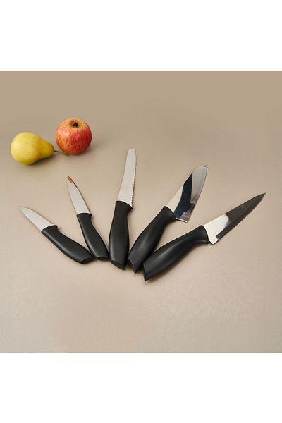 Evidea Kitchen Vacuum 5-Piece Knife Set - Black