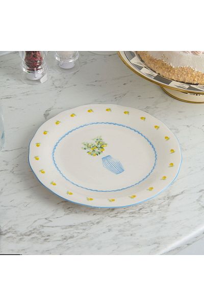 MATMEL Kitchen Limecello Porcelain Serving Plate - Colored - 27 cm