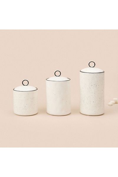 MATMEL 3 Row Spice Rack Set - White / Black
