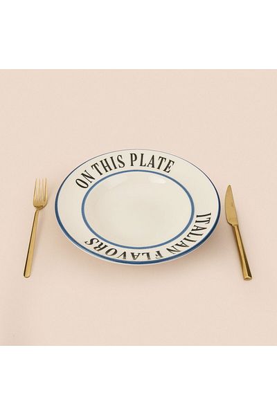 MATMEL Kitchen Italian Flavors Pasta Plate - White - 27 cm