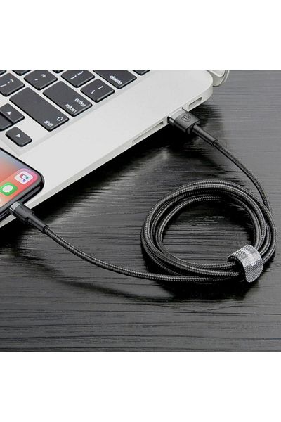 Baseus Baseus Kevlar CALKLF-CG1 data cable, Lightning, 2 m (Black/Gray)