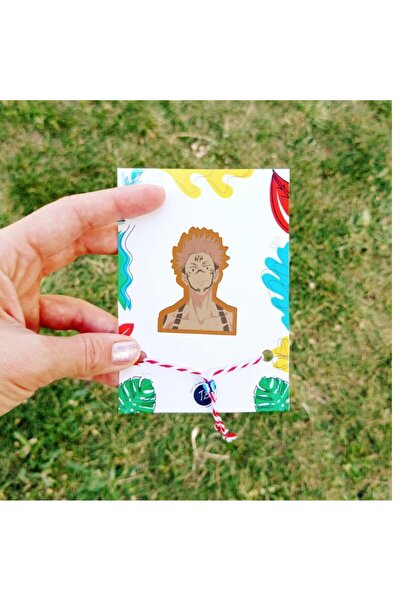 toptanbuldum Jujutsu Kaisen Gojo Sukuna Itadori Ahşap Rozet Marteniçka Bilekl...