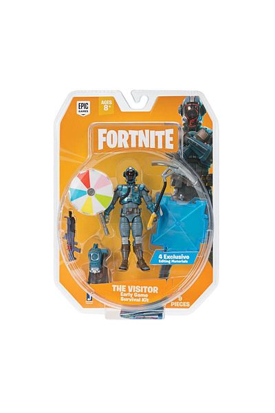 Fortnite FORTNITE Early Game Survival Kit The Visitor figure, with accessories, 20 x 28 cm