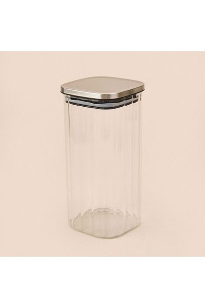 ASPARTAM Whitley Glass Jar - Transparent / Gray - 2.4 Lt