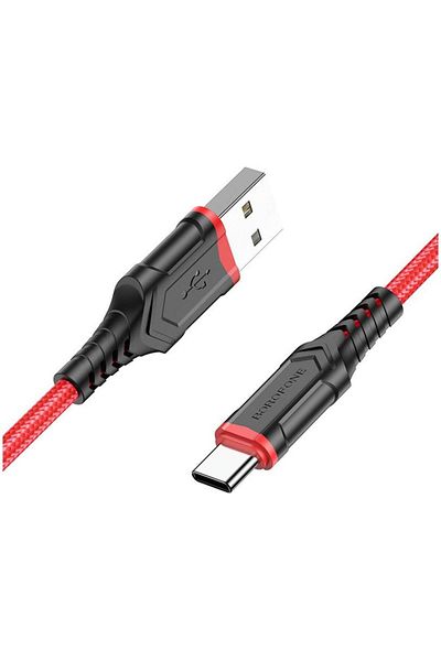 Borofone Borofone BX67 Data Cable, USB to USB Type-C, 1m, 3A, Red