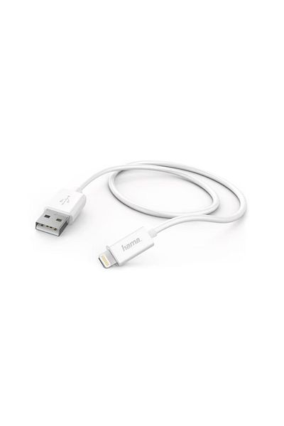 Hama Cablu date Hama 178384, USB-A - Lightning, 0.6m (Alb)