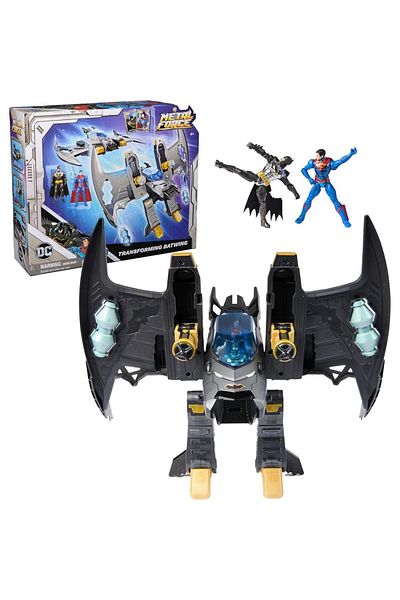 Batman Figurina DC Metal Force Batwing Transform, design Batman, dimensiuni compacte, multicolor