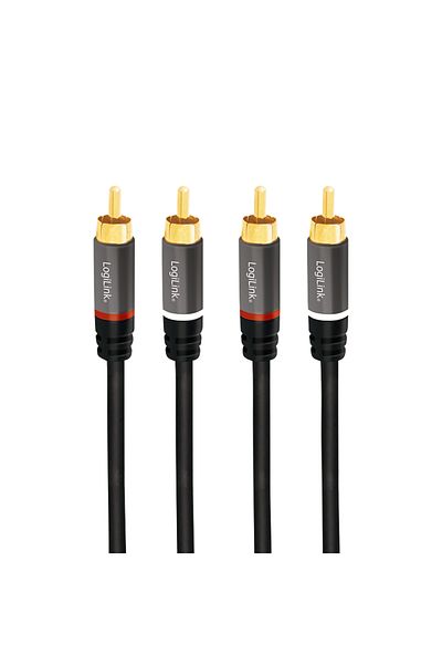 LogiLink Audio cable Logilink CA1204, RCA, 2m (Black)