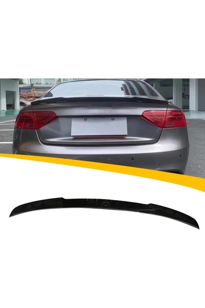 Harphour Audi A5 B8 4 Kapı M4 Uyumlu Bagaj Üstü Spoiler Parlak Siyah Spoyler ...