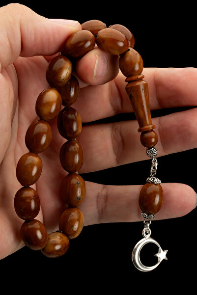 OTTOTESBİH Ανδρική ασημένια φούντα μασκότ Boy Kuka Tesbih