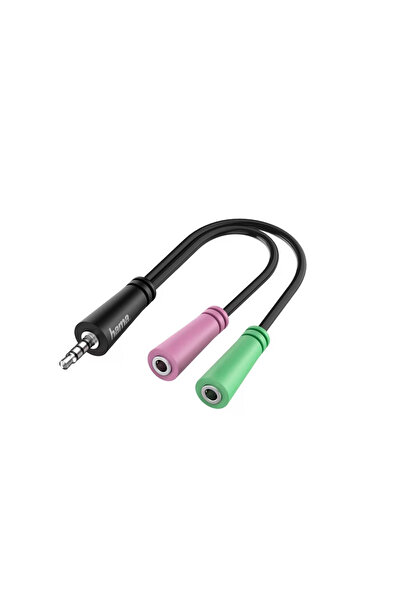 Hama Adapter audio Hama 200352, Jack 3.5 mm - 2 x Jack 3.5 mm (Negru)