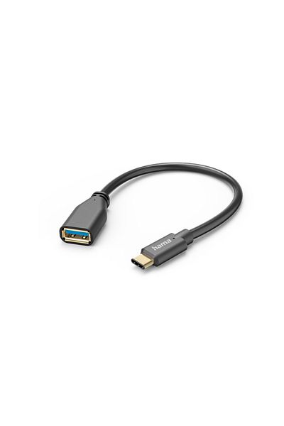 Hama Hama 201605 adapter cable, USB Type-C - USB A, 150mm (Black)