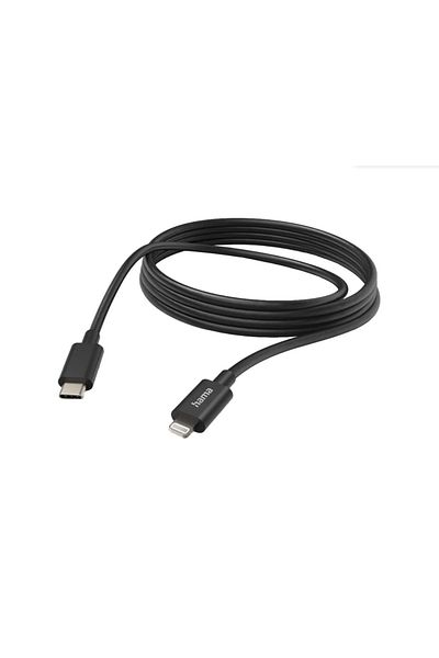 Hama Hama 201599 data cable, USB-C - Lightning, 3m (Black)
