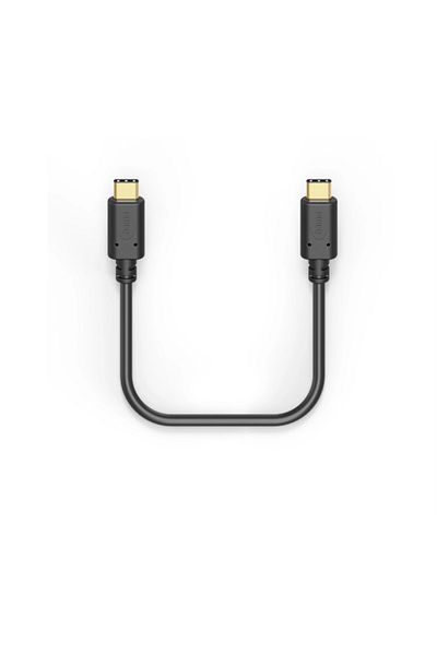 Hama Hama 201591 charging cable, USB-C to USB-C, 1.5 m (Black)