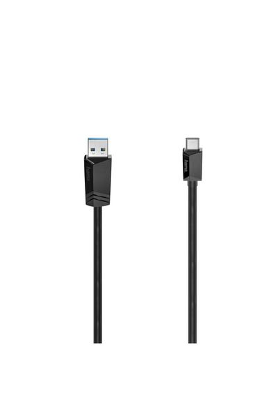 Hama Hama 200657 data cable, USB C - USB, 1m (Black)