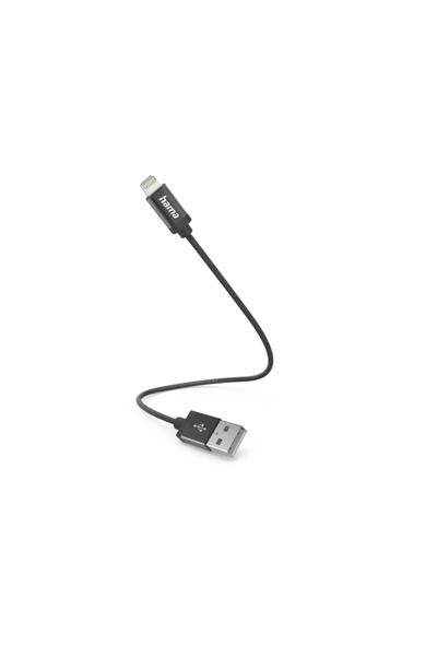 Hama Cablu date Hama 201578, USB-A - Lightning, 0.2m (Negru)