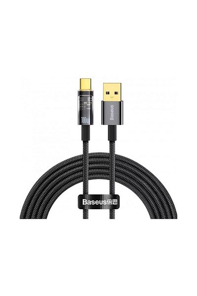 Baseus Cablu Baseus Explorer, USB la USB-C, 100W, Fast Charging, 2m, Negru