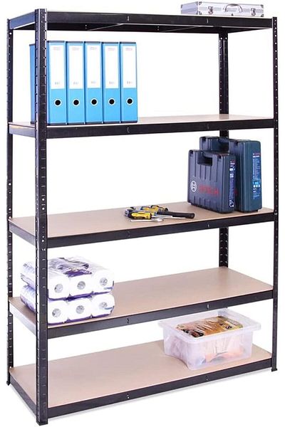 G-Rack Metal Storage Shelf, 180 X 120x 45 Cm, 5 Shelves, 175kg/shelf, Steel Frame Material