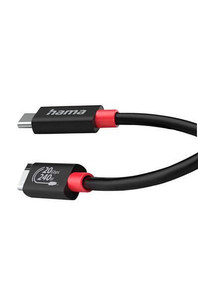 Hama Cablu de date Hama E-Marker, USB-C, 240 W, 2.0 m (Negru)