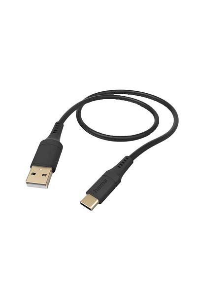 Hama Hama 201570 data cable, USB-A - USB-C, 1.5m (Black)