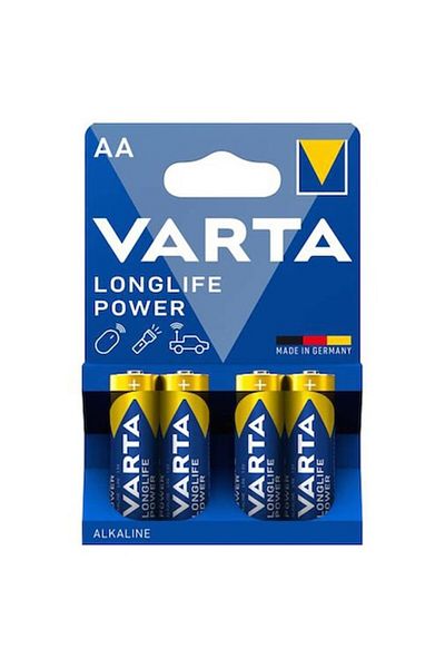 Varta Longlife Power AA Alkaline Batteries, 4 pcs
