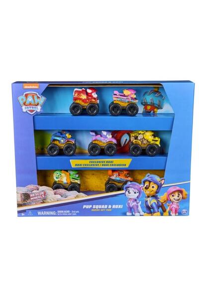 Spinmaster Set 7 vehicule cu figurine Paw Patrol Pup Squad and Roxi