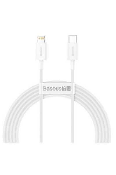Baseus Cablu de date Baseus Superior CATLYS-C02, Încărcare rapidă, USB Type-C - Lightning, PD 20W, 2m (Alb)