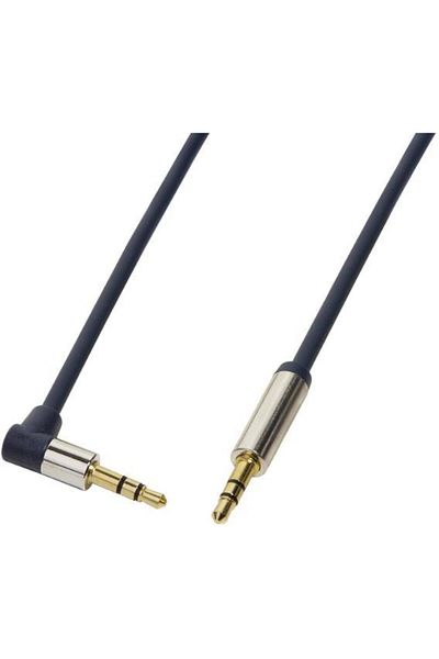 LogiLink Logilink CA11100 3.5mm audio cable, 1m, 90 degree connector (Blue)