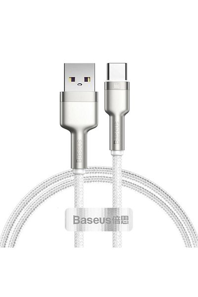 Baseus Cablu de date USB/ USB - C, Baseus, Cafule Series, 66W, Alb, 1m