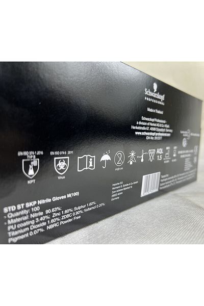 Schwarzkopf Original Schwarzkopf Powder-Free Nitrile Gloves M,8 (100 Units)