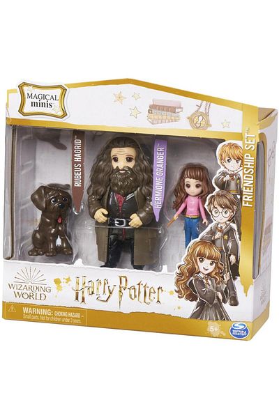 Harry Potter Set 3 figurine Harry Potter Wizarding World Hermione, Hagrid, Fang