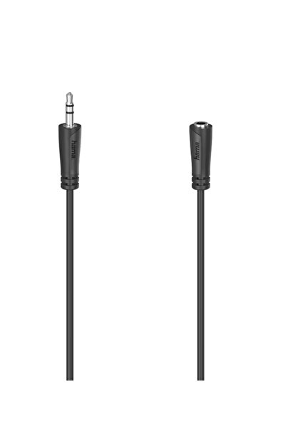 Hama Cablu audio extensie Hama 205120, Jack 3.5mm, 3m (Negru)