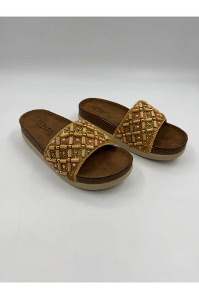 Pienn Summer Women's Orthopedic Double and High Sole Stone Daily Slippers