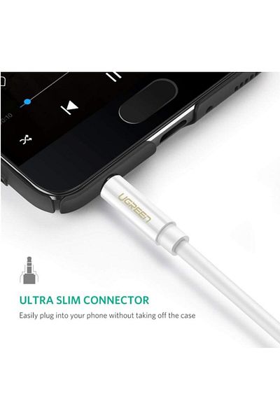 Ugreen Adaptor Audio Splitter 3.5mm - 2 x 3.5mm UGREEN AV123 2in1, 0.2m, Alb