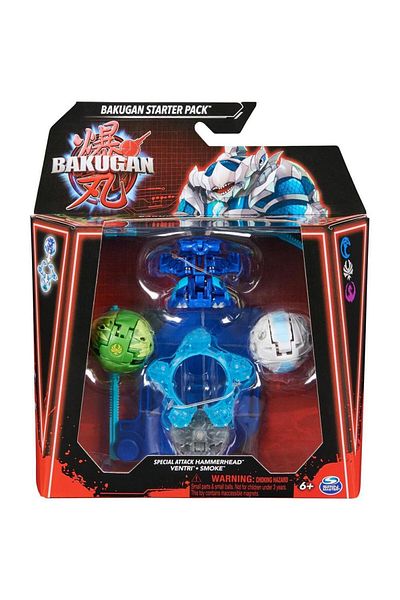 BAKUGAN Bakugan Starter Pack Set - Hammerhead, Ventri, Smoke
