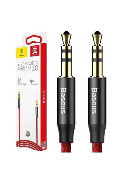 Baseus Audio cable Baseus Yiven M30, 2x Mini Jack 3.5mm, nylon, 150cm, Black