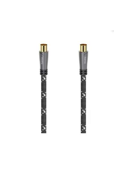 Hama Cablu video coaxial Hama 205072, 5m, 120dB (Negru/Gri)