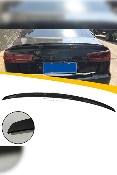 Harphour Audi A6 C7 Uyumlu Bagaj Üstü Spoiler İthal Parlak Siyah Piano Black ...