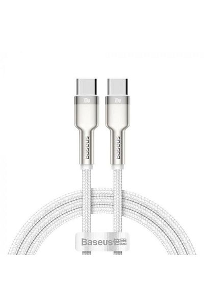 Baseus Cablu de date Baseus Cafule Metal CATJK-C02, USB Type-C - USB Type-C, 100W, 1m, impletitura nylon