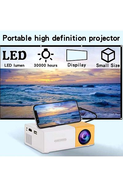 EGG projector HD 1080P LED home office mini portable, high resolution projector