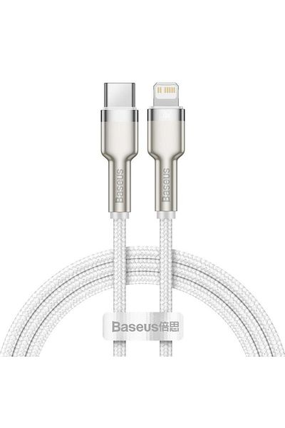 Baseus Baseus Cafule Metal charging and data transfer cable, USB Type-C/Lightning, 2m, White