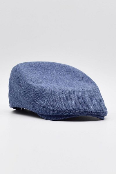 Külah Men's London Cap 100% Cotton Gatsby Ivy Cap Hat Navy Blue