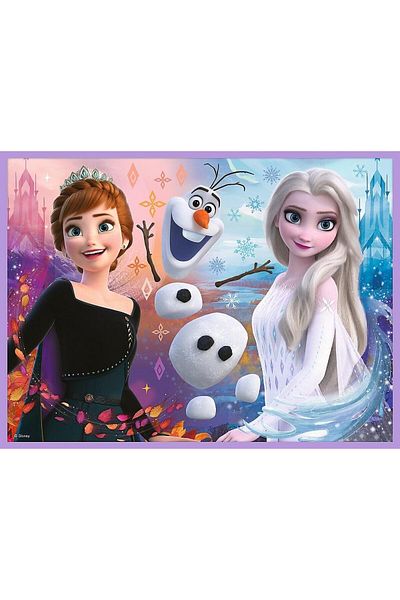 Trefl Trefl 2 in 1 Memo Disney Frozen Puzzle, Princesses and their kingdom