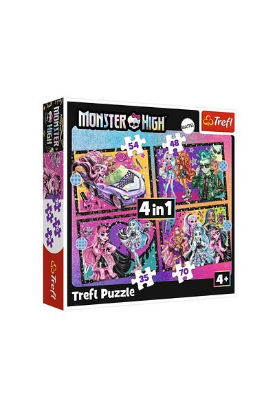 Trefl Trefl 4 in 1 Children's Puzzle - An Exciting Day at Monster High
